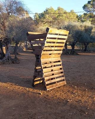 Râtelier fabriqué par les bénévoles